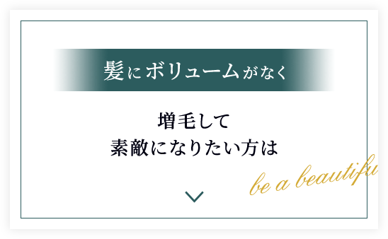 髪にボリュームがなく